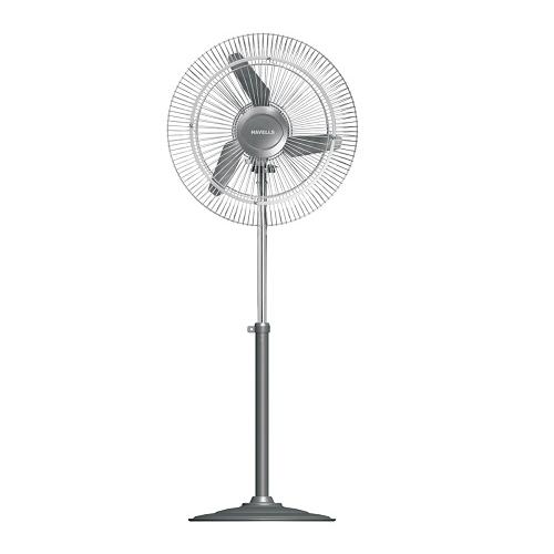 Havells Turboforce Pedestal Air Circulator Fan, 750 mm, 1400 RPM (Grey)