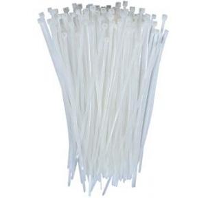 Stronger Nylon Cable Ties White, 250 mm (Pack of 100 Pcs)
