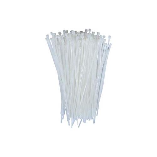 Stronger Nylon Cable Ties White, 250 mm (Pack of 100 Pcs)