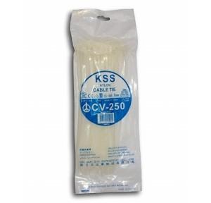 KSS Cable Tie Nylon 250 MM White Pack of 100
