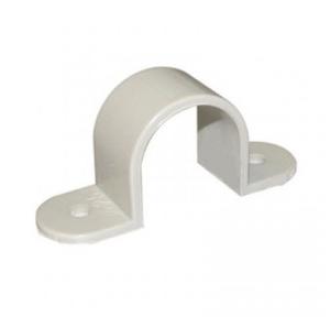 PVC White Saddle Clamp, 25mm (Pack of 100)