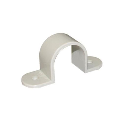 PVC White Saddle Clamp, 25mm (Pack of 100)