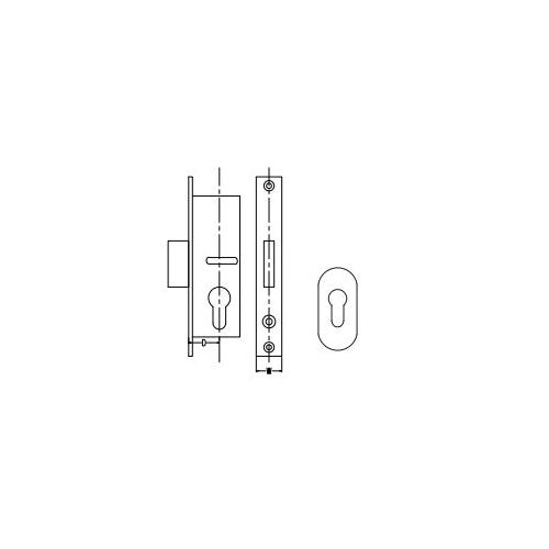 Dorma Narrow Stile Dead Lock 20x55 mm, XL-C 2017