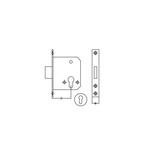 Dorma Satin Stainless Steel Dead Lock 20x55 mm, XL-C 2016