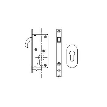 Dorma Hook Lock XL-C 2014 For Sliding Door 15x30mm Satin Stainless Steel