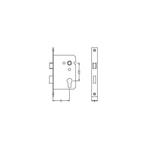 Dorma Satin Stainless Steel Sash Lock 20x57 mm, XL-C 3028