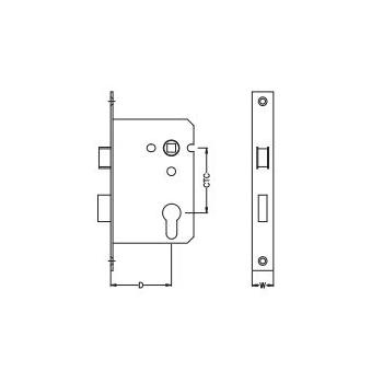 Dorma Lock XL-C 3028 Dorma Satin Stainless Steel Sash 20x57mm
