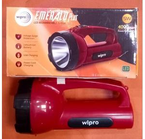Wipro Emerald Plus LED Rechargeable Torch 5W CL0008