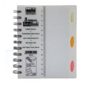 Solo NA633 3-Subjects Note Book, Size: A6 (240 Pages)