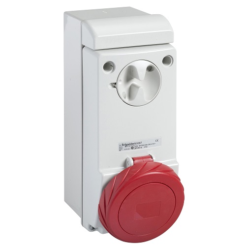 Schneider Pratika 32A 3P+N+E Wall Mounted Socket With Interlock Switch Unika 83097