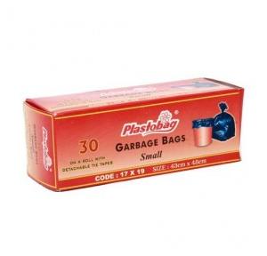 Plastobag Garbage Bag Small 17x19 Inch 50 Micron (Pack of 15 Pcs)