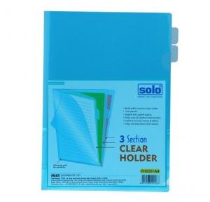 Solo CH110 3 Section Clear Holder, Size: A4