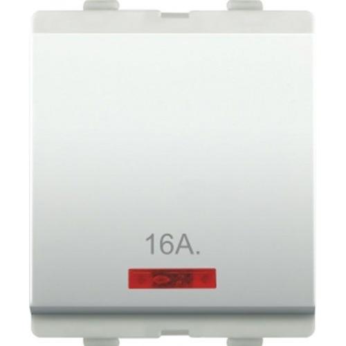 Alemac Axor 16A 1 Way Switch With Indicator (White), 811