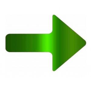 Vinyl Arrow Fluorescent Glow Sticker Light Green 15x6 Inch
