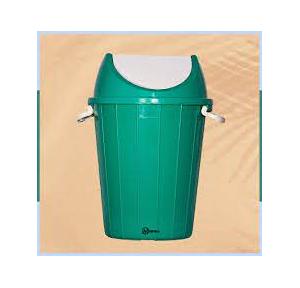 Swing Dustbin Green Color Plastic 40 Ltr