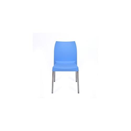 Nilkamal Novella 07 SS Chair, NS07SSBLU (Blue)