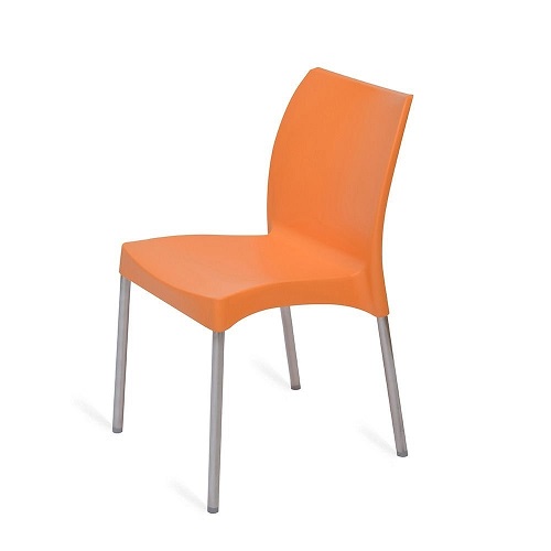 Nilkamal Novella 07 SS Chair, NS07SSORG (Orange)