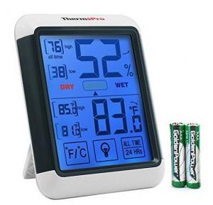 AmiciSense Thermometer Hygrometer With Touch screen Temperature and Humidity, AS-55