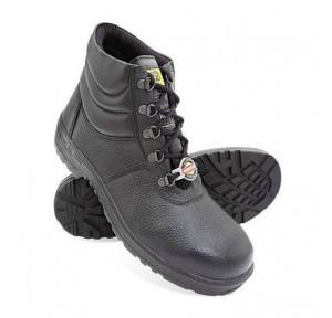 Liberty Warrior High Ankle Steel Toe Black Safety Shoes, 7198-02, Size: 11