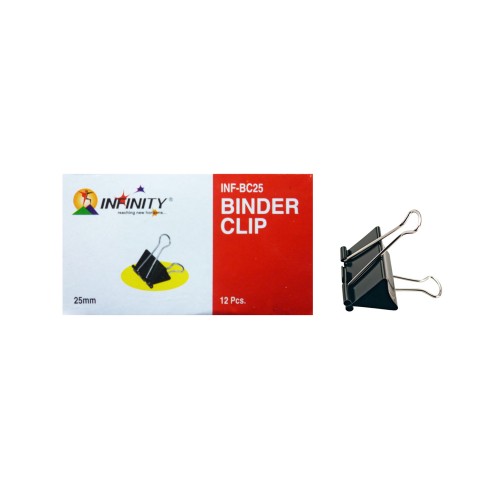 Infinity Binder Clip INF-BC25 25mm Pack of 12