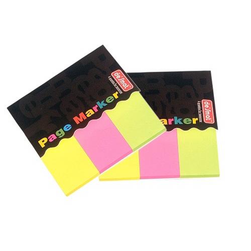 Desmat Page Marker Flag Sticky Note Pad, 3x3 Inch (40 Sheets)