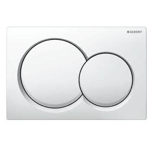 Geberit Alpha 01 Dual Actuator Flush Plate Bright Chrome, 115.035.21.1