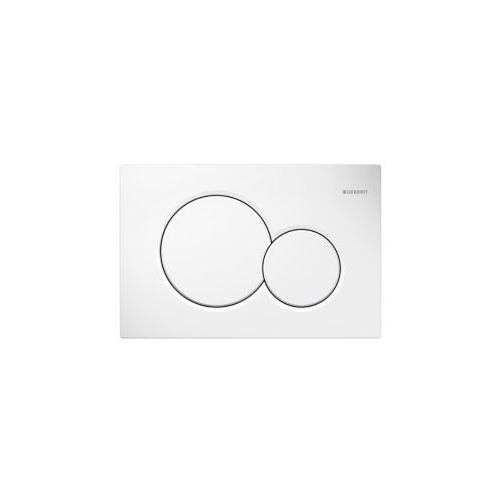 Geberit Alpha 01 Dual Actuator Flush Plate White, 115.035.11.1