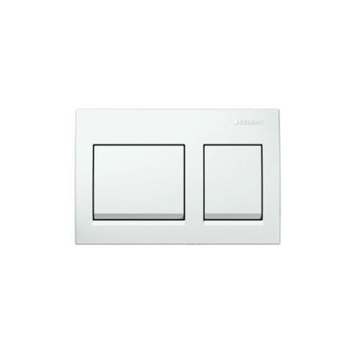 Geberit Alpha 15 Dual Actuator Flush Plate White, 115.045.11.1