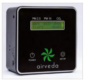 Airveda Indoor Air Quallity Monitors 10 Pm CO2,  PM2510CTH