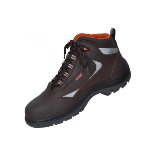 Karam FS 65 Premium Range Brown composite Toe Safety Shoes, Size: 4