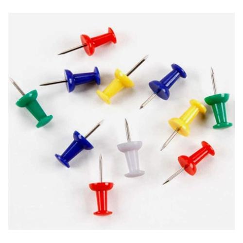 Push Pins Colored 15mm Pack of 50
