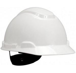 3M H401R Ratchet Type White Hard Helmet With Plastic Sticker at Front and Back