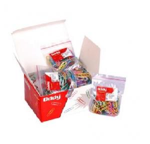 Oddy  Paper Clips  PCC-D100 Colored Vinyl Coated (100X10=1000) Pcs 28mm Pack of 100