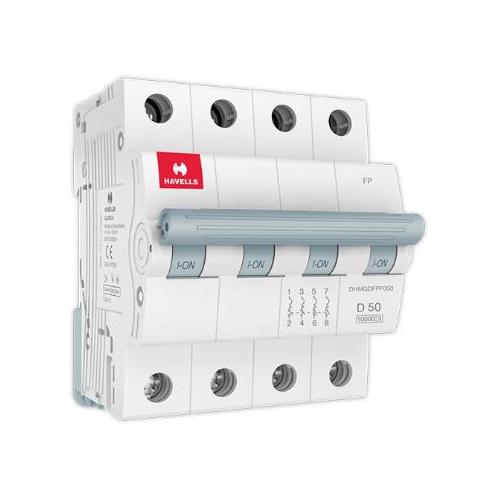 Havells 50A 4P D-Curve AC MCB, DHMGDFPF050