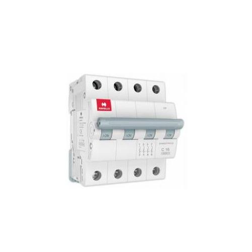 Havells 16A 4P C-Curve AC MCB, DHMGCFPF016