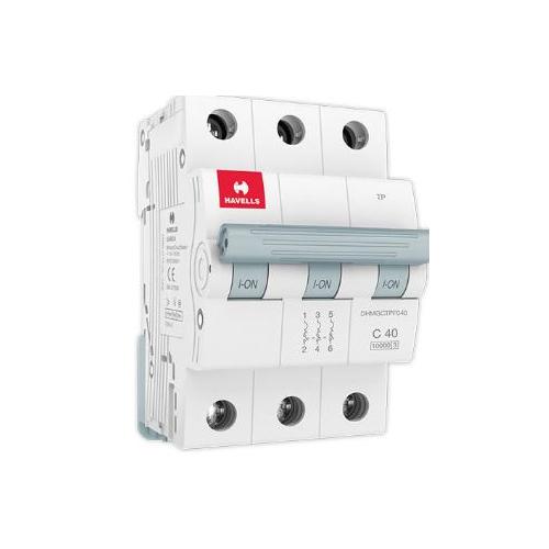 Havells 40A 3P C-Curve AC MCB, DHMGCTPF040