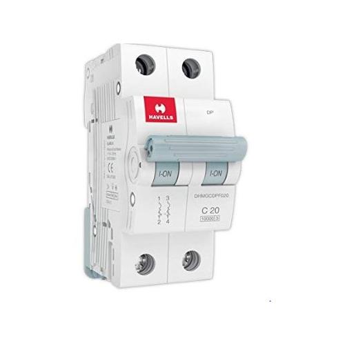 Havells 20A 2P C-Curve AC MCB, DHMGCDPF020