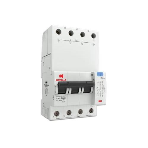 Havells 10A 3P+N 4M 100 mA A Type RCBO, DHCEACTN4100010
