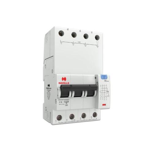 Havells 16A 3P+N 4M 30 mA A Type RCBO, DHCEACTN4030016