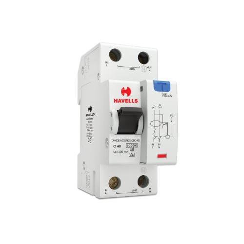 Havells 40 A SPN-2M 300 mA A Type RCBO, DHCEACSN2300040