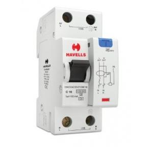 Havells 16A SPN-2M 100 mA A Type RCBO, DHCEACSN2100016