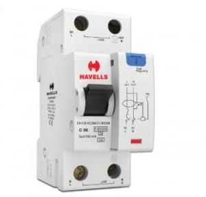 Havells 6A SPN-2M 100 mA A Type RCBO, DHCEACSN2100006