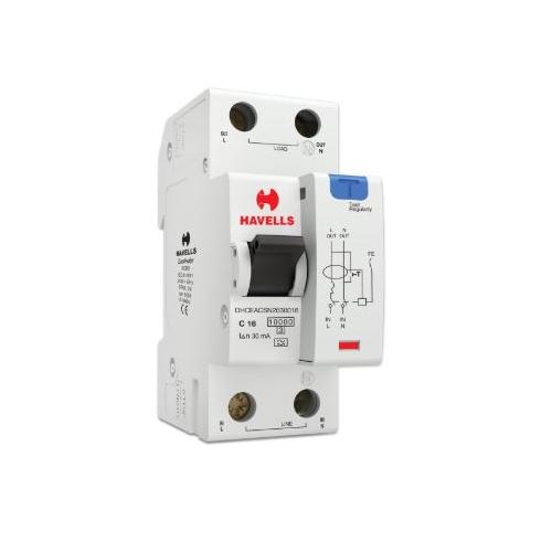 Havells 16A SPN-2M 30 mA A Type RCBO, DHCEACSN2030016