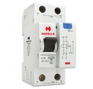 Havells 10A SPN-2M 30 mA A Type RCBO, DHCEACSN2030010