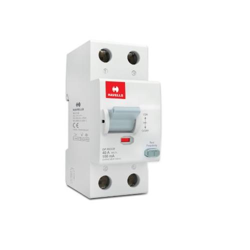 Havells 40A 2P 100mA A Type RCCB, DHRMAMDF100040