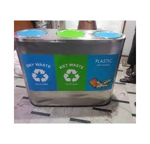 ZIH Swing Dustbin 3 in 1  SS202 60 Ltr (Each) 14x28 Inch (Each)