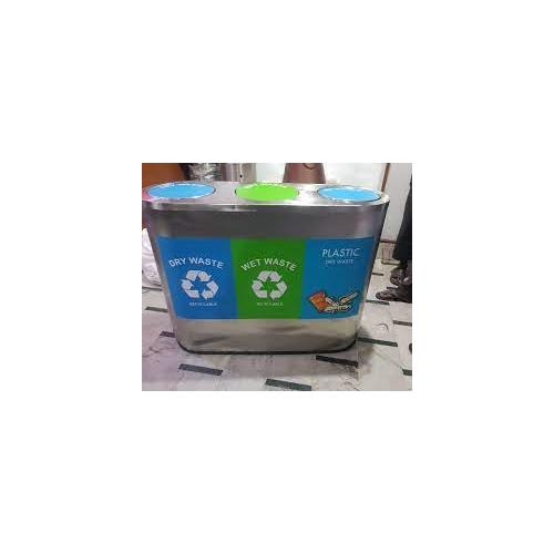 ZIH Swing Dustbin 3 in 1  SS202 60 Ltr (Each) 14x28 Inch (Each)