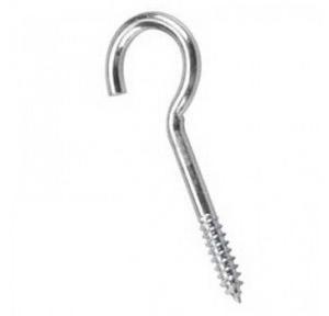 Round End Self Tapping Screw Hook, 1 Inch