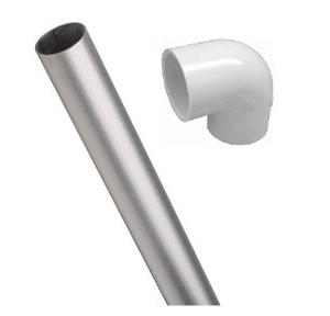 Urinal SS Sensor Pipe 12 Inch with PVC Elbow 1/2 Inch