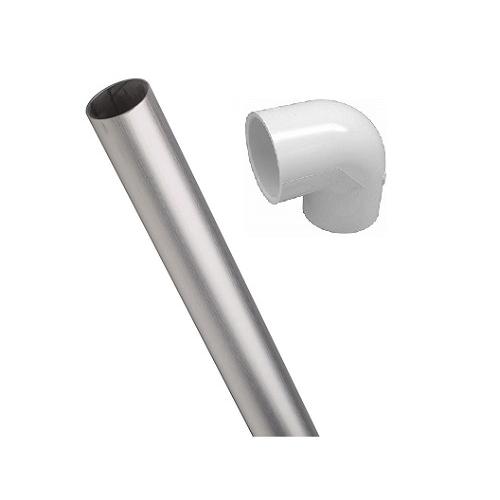 Urinal SS Sensor Pipe 12 Inch with PVC Elbow 1/2 Inch